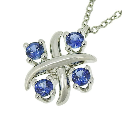 Tiffany & Co Jean Schlumberger Sapphire Necklace Pt950 Platinum Sapphire 40.5cm