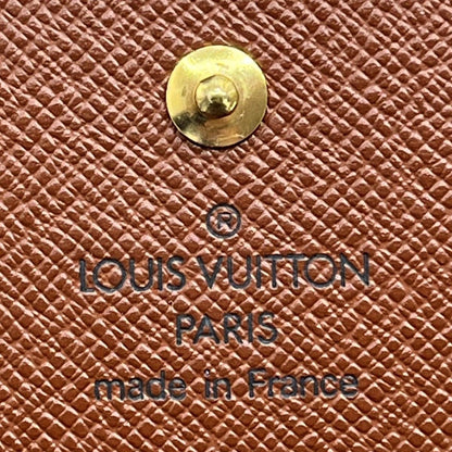 Louis Vuitton Trifold Wallet Monogram Portomonebier Cult Credit M61652 Brown