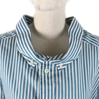 Balenciaga 21AW 622050 100% Cotton Logo Stripe Oversized Long Sleeve Shirt