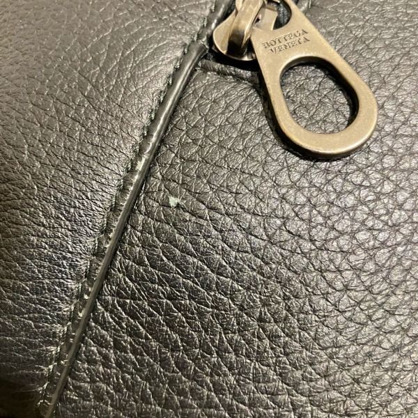 Bottega Veneta Intrecciato Black Leather Bag Business Bag Men's