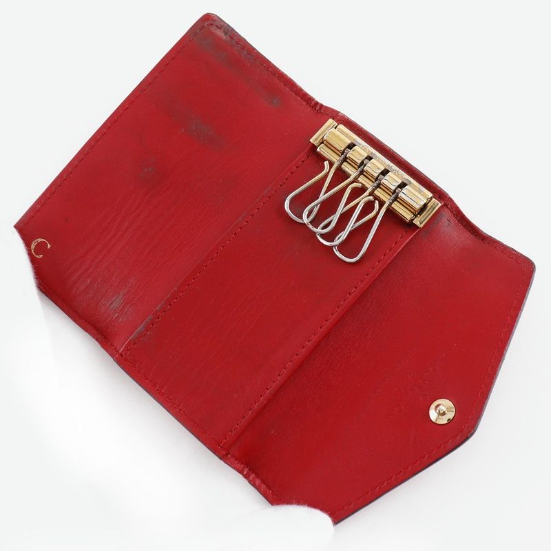 Louis Vuitton Multicles 4 M91976 Monogram Vernis Pomme D'amour Red Ts0137