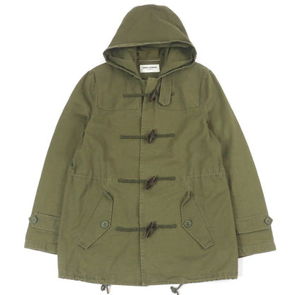 Saint Laurent Paris 632467 Cotton Linen Toggle Button Military Duffle Coat