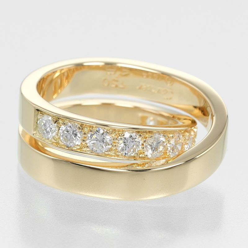 Cartier Paris 18K Yellow Gold And Diamonds #8 Ladies 12.9g Ring
