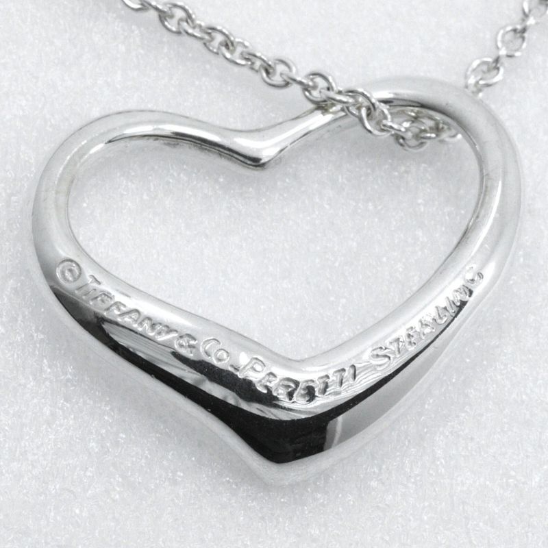 Tiffany & Co Open Heart Elsa Peretti 925 Silver Ladies 4.8g Necklace