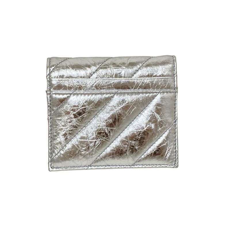 Balenciaga Bifold Wallet - 766461 Silver Leather