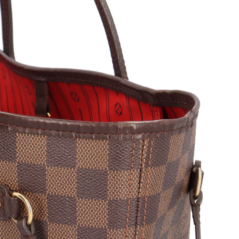 Louis Vuitton Neverfull MM Damier Tote Bag Damier Canvas N51105 Brown Ladies