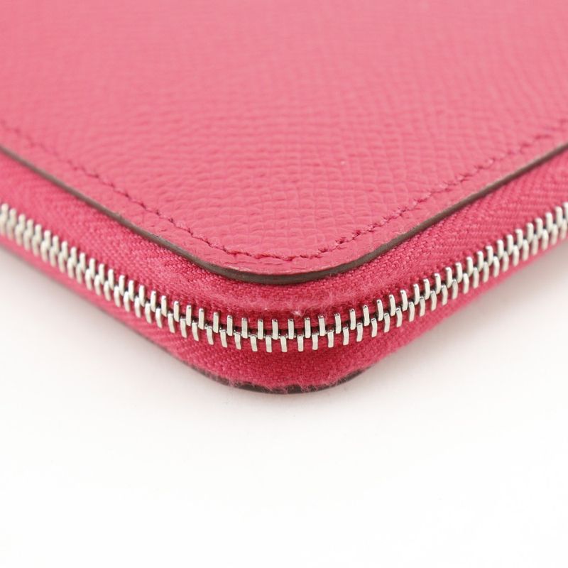 Hermes Azap Long Silk-in Vaux Epson Rose Mexico Pink A Women's Long Wallet