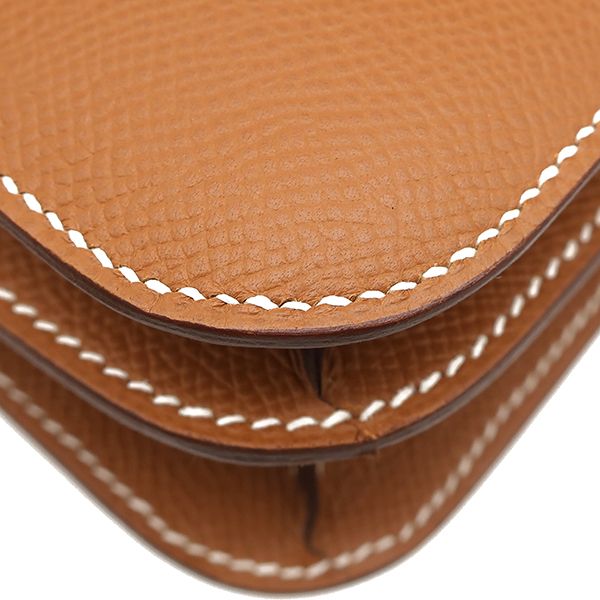 Hermes Constance 3 Mini Miroir Shoulder Bag Vaux Epson Gold Pink Gold Hardware