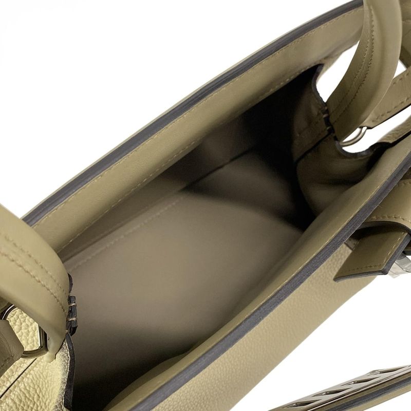 Hermes Handbag Medor Beige Marfa Silver Hardware /2way