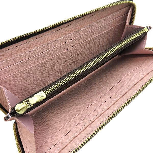 Louis Vuitton Long Wallet Portefeuille Clemence Monogram Canvas Rose Ballerine