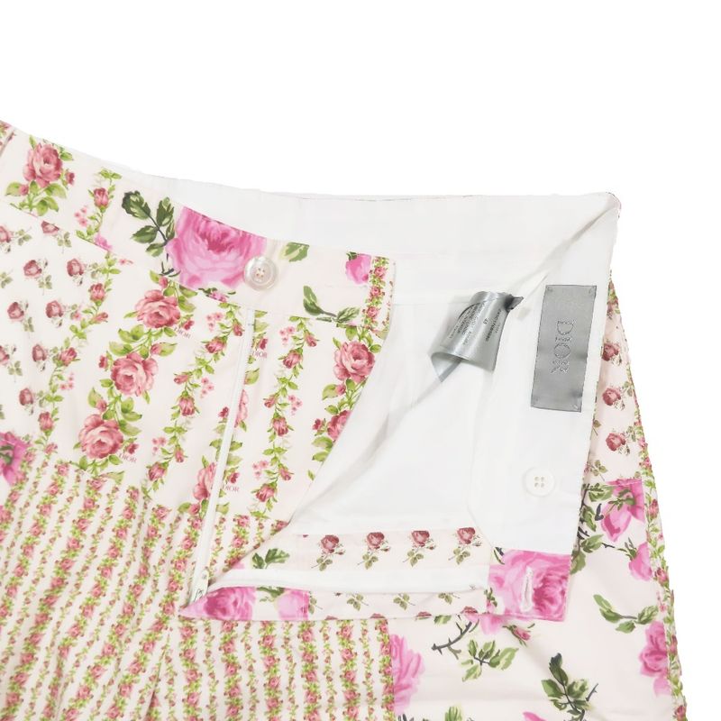 Unused 22AW DIOR Patchwork Short Half Pants Floral Rose Semi-wide 293c170b5680