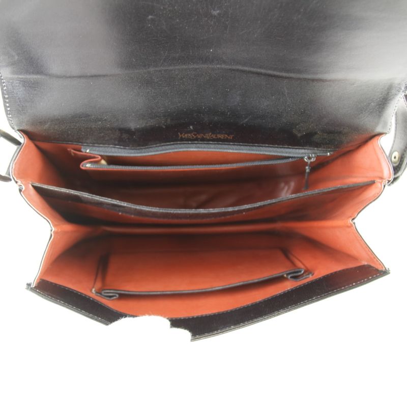 Yves Saint Laurent One Shoulder Bag Shoulder Bag Leather Black