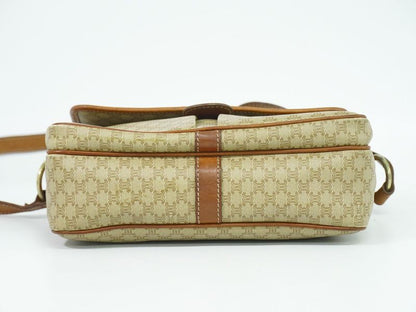 Authentic Celine Macadam Shoulder Bag Pochette PVC Beige Macadam Bag Pre-owned