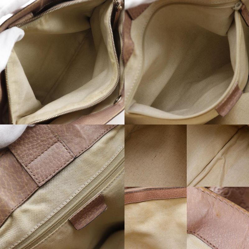 Gucci Sookie GG 296835 Striped Leather Pink Women's Tote Bag