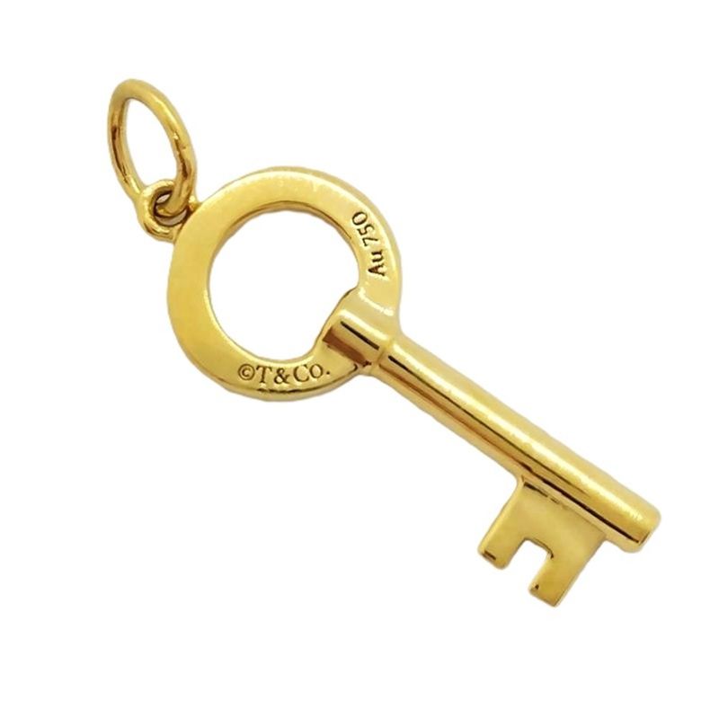 Tiffany & Co Tiffany & Co Round Key Pendant Top 18K 15g Gold
