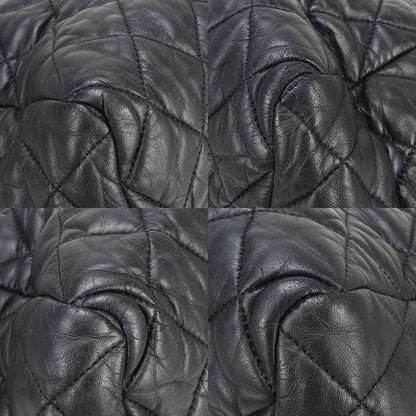 Chanel Tote Bag Boston Coco Cocoon 13th Black Bordeaux Leather Quilted Usual