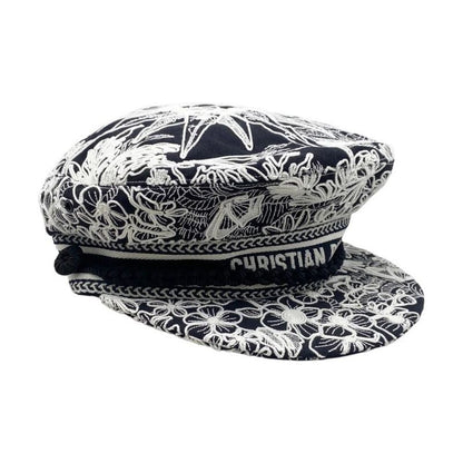 Christian Dior Sailor Cap Embroidered Design Travel Cap 31rev920x131 56 Size