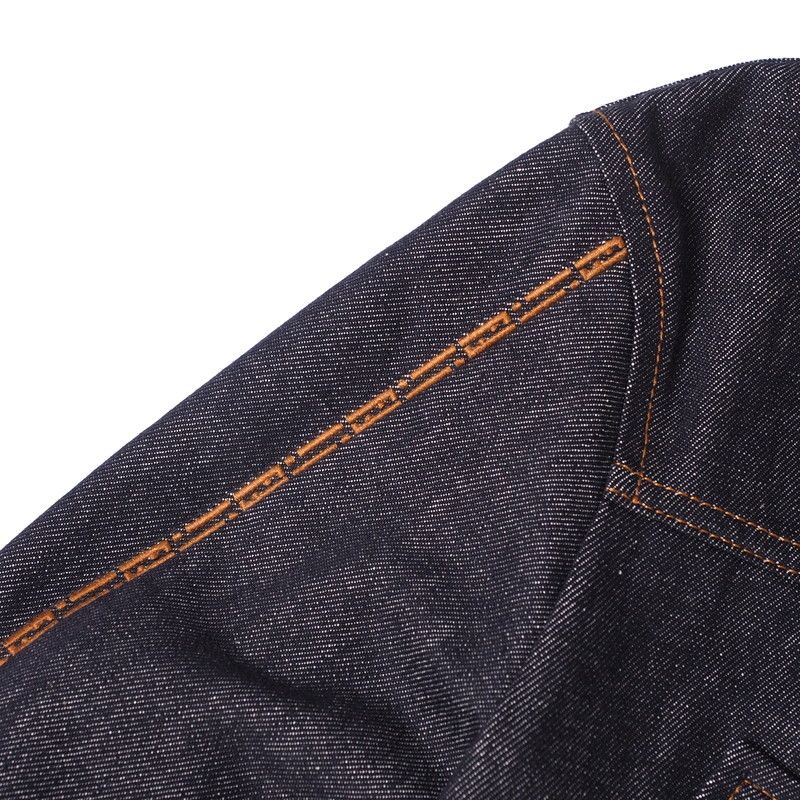 2023Fendi Denim Jacket Size 36 G-jacket Zip Up Jacket FF Cotton Indigo