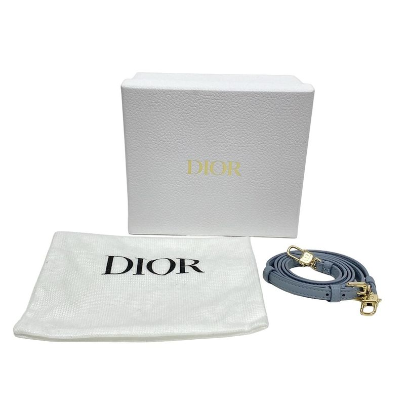 Dior/christian Dior Vanity Bag Lady Dior Micro Vanity S0935onmj Blue-grey