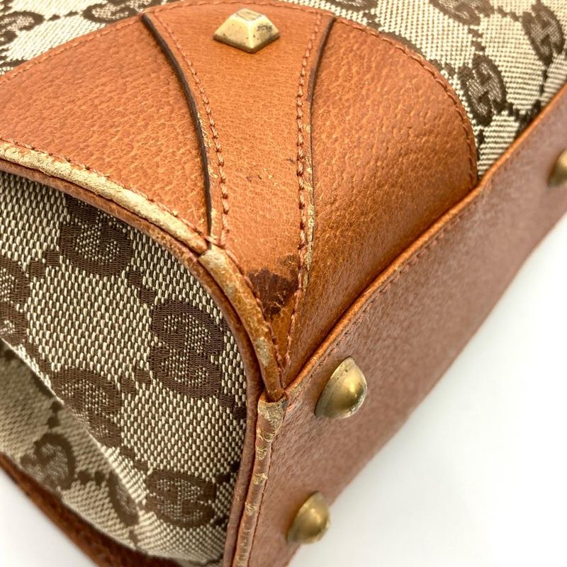 Gucci Tote Bag GG Canvas Leather 120895 Beige