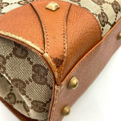 Gucci Tote Bag GG Canvas Leather 120895 Beige