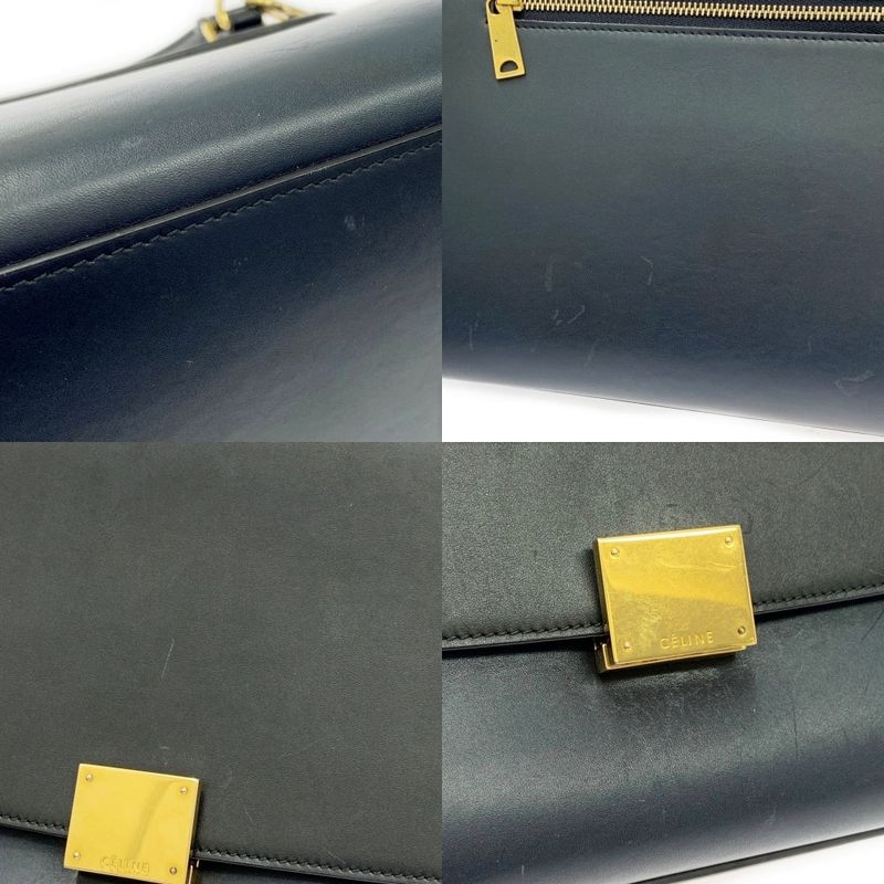 Celine Leather Trapeze 2-Way Handbag 389219 Handbag