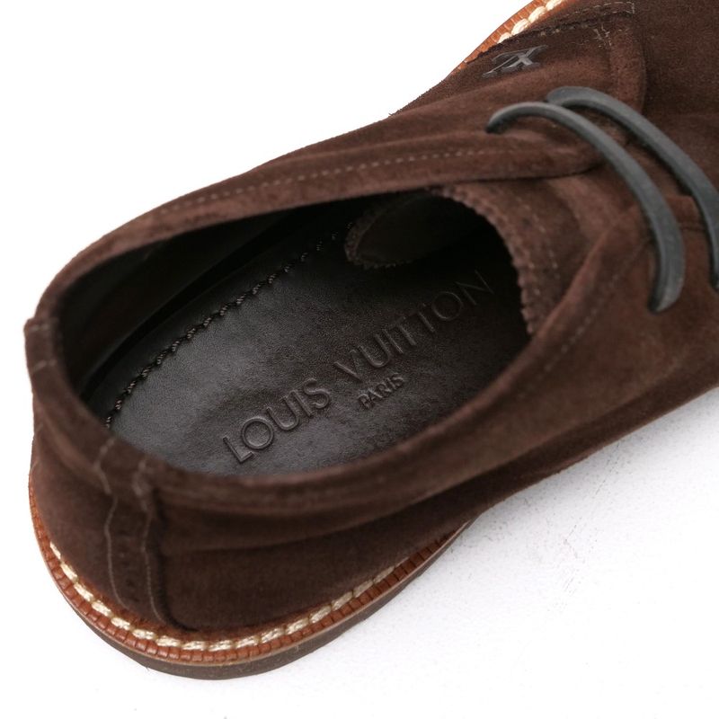 Louis Vuitton Boots Size 6 LV Logo Suede Ankle Chukka Boots Shoes 20250514