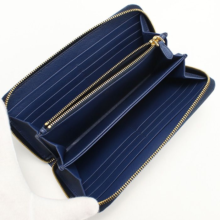 Prada Zip Around Long Wallet Long Wallet Round Zipper Leather Men's