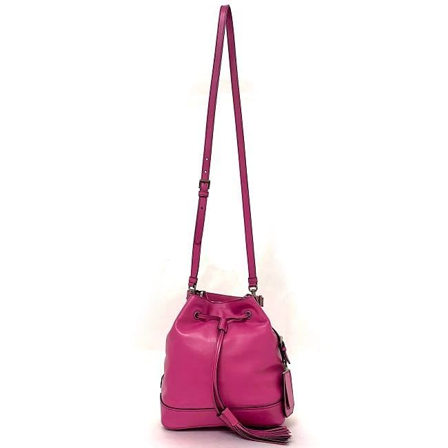 Prada Draw String 2-Way Bag Pink Fuxia Fuchsia Bn2785