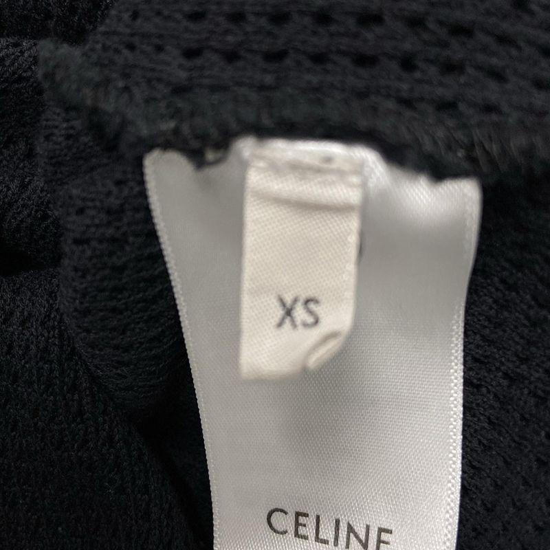 Celine Short Sleeve Cut And Sewn Size XS - 2x26f8181 Black And Gold Crew