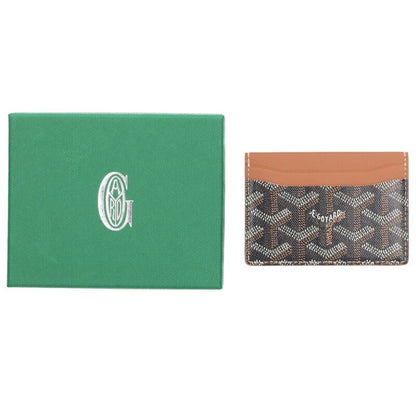 Goyard Saint-sulpice Herringbone Leather Card Case For Men