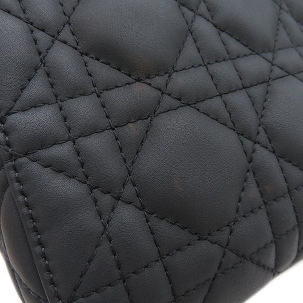 Christian Dior 2way Bag Lady Dior Mini Ultra Matte Calf Black Matte Black