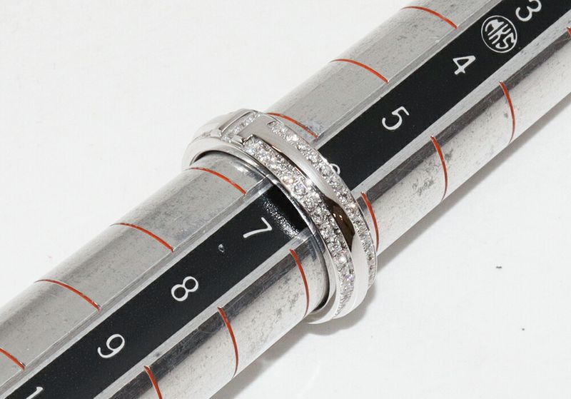 Tiffany & Co Ring 18K White Gold Diamond 040ct TTWO Narrow Ring Full Diamond