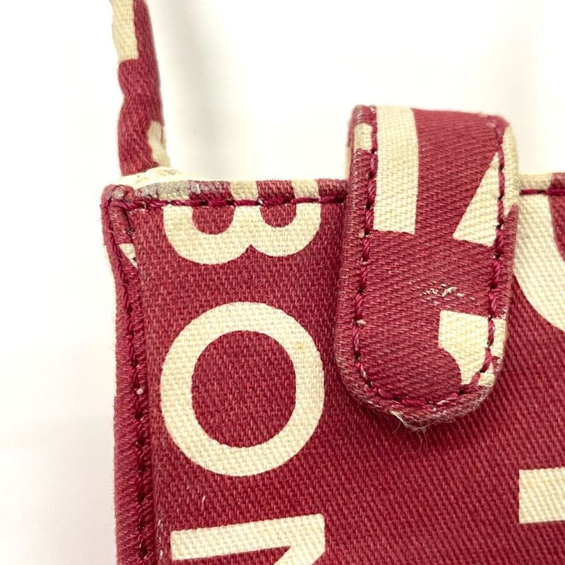 Chanel Canvas X Leather Vichy Line Bag Attached Pouch Red X Ivory Made In Italy