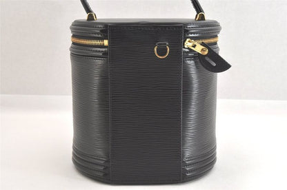 Louis Vuitton Epi Cannes Cosmetic Handbag Wallet Black M48032 LV 2742n