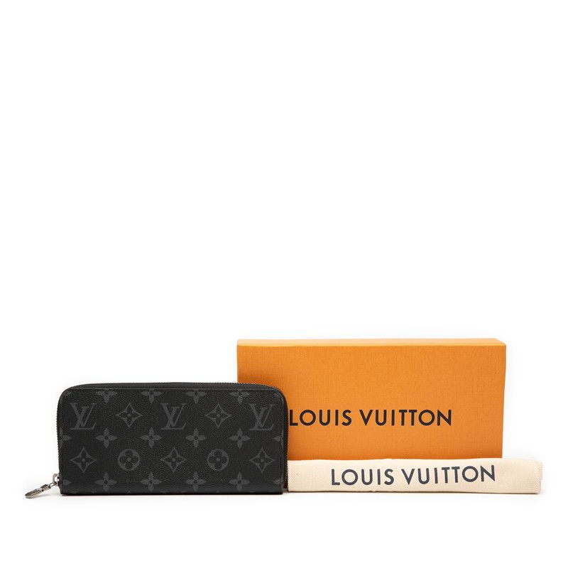 Louis Vuitton Monogram Eclipse Zippy Wallet Horizontal Long Wallet Round Zipper
