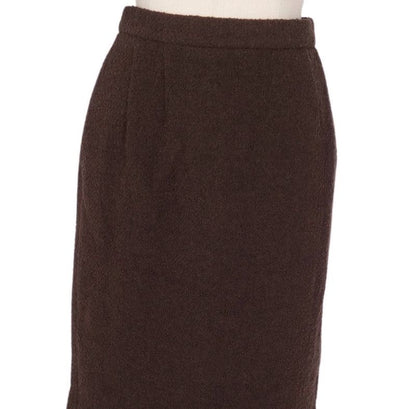 Vintage Chanel Skirt With Clover Buttons Wool