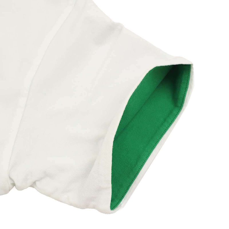 Bottega Veneta 2 Tone Crew Neck T-Shirt 702429 V16e0 White Green XS