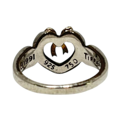 Tiffany & Co 750 925 Open Heart Ribbon Ring Open Heart Ribbon Ring Size 9
