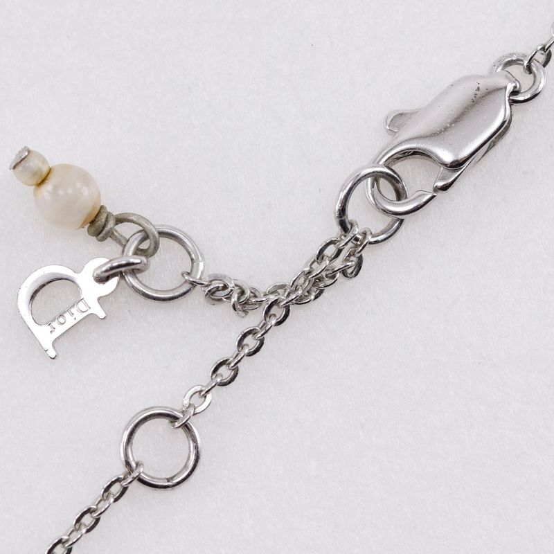 [dior] Christian Dior Star Motif Metal Silver Ladies 7.3g Necklace