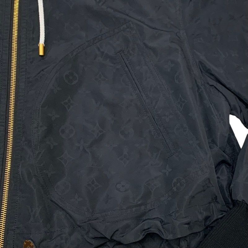 Louis Vuitton Monogram Outer Hoodie Jacket Black