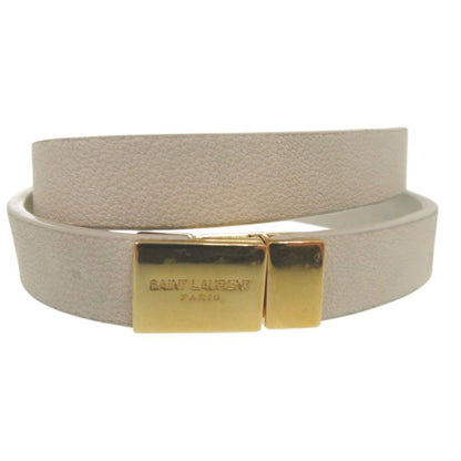 Yves Saint Laurent Opium Double Loop Bracelet 646558 Leather White 0736 YVES