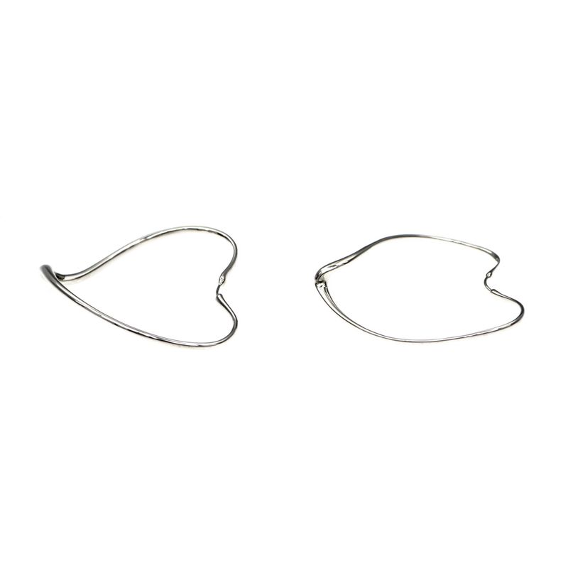 Tiffany & Co Earrings Open Heart Large Elsaperetti Ag925 Silver Jewelry