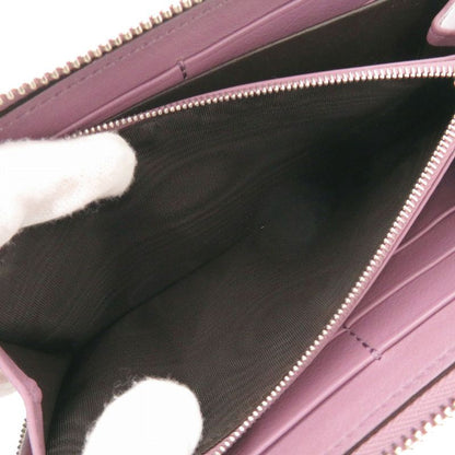 Gucci Round Zipper 374850 Matte Croc Purple Long Wallet Purple 1313 Gucci