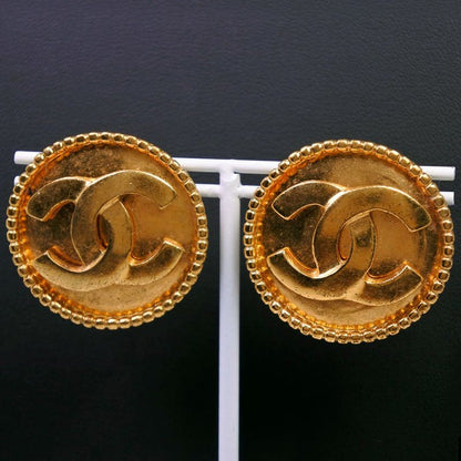 Chanel Coco Mark Gold Plated And Colored Stones 96A Ladies 27.8g Earring