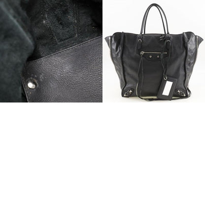 Balenciaga Paper Bag 255412 Calf Black Women's Tote Bag