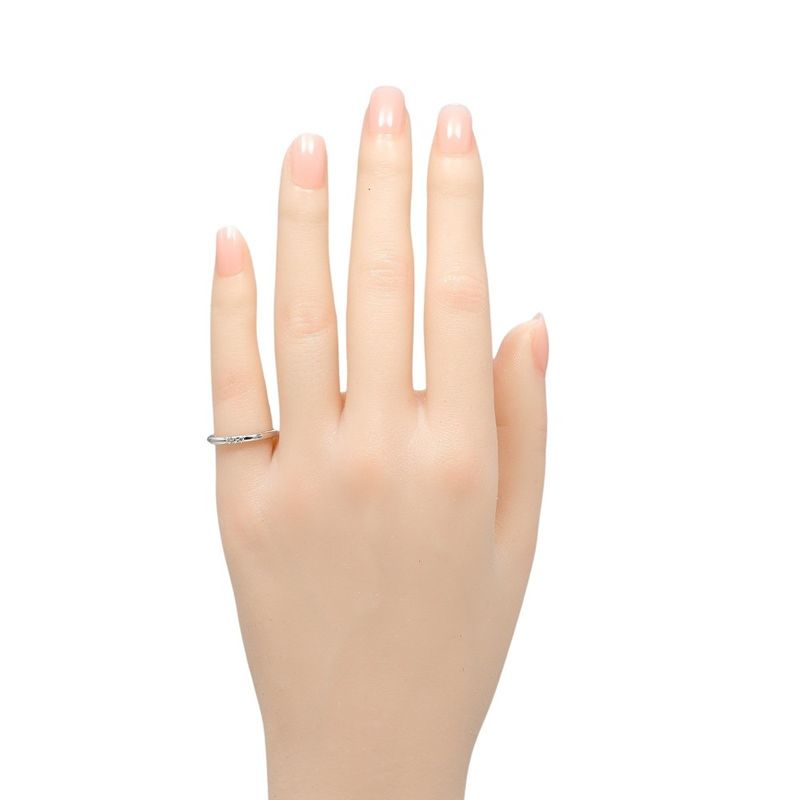 Tiffany & Co Forever Wedding Classic Band Pt950platinum X 3P Diamonds #6.5