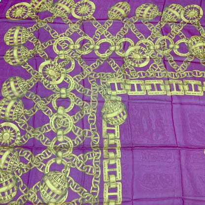 Celine Large 130x130cm (51.18in) Silk Scarf Stole Pink