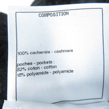 CHANEL P72095k10354 100% Cashmere Openwork Knit Cardigan With Coco Mark Buttons