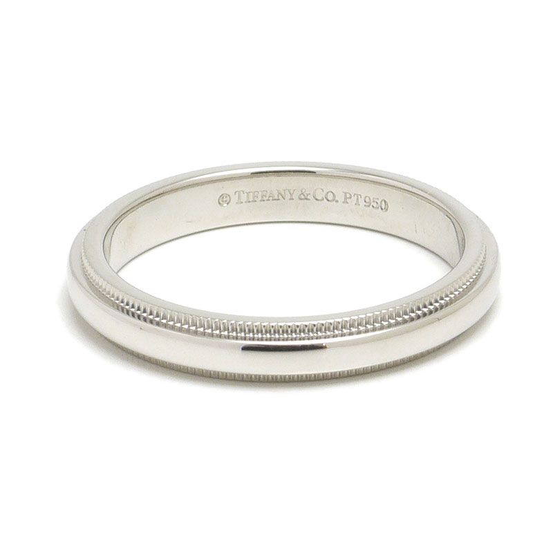 Tiffany & Co Millegrain Ring Approx 14" Long Pt950 Platinum